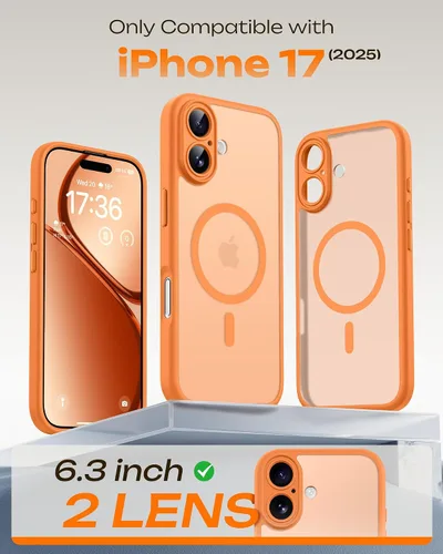 Vista 302 de TOCOL Funda para iPhone 11, compatible con Magsafe, protección completa de cámara, imanes integrados, protección contra caídas, funda translúcida