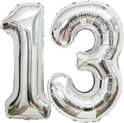 Vista 15 de Globos de 0 números plateados 0 globos de número 40 pulgadas número 0 globos de aluminio Mylar