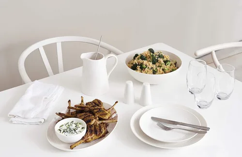 Vista 4 de Royal Doulton Exclusivo para plato de ensalada blanca Gordon Ramsay Maze, 8.8 pulgadas