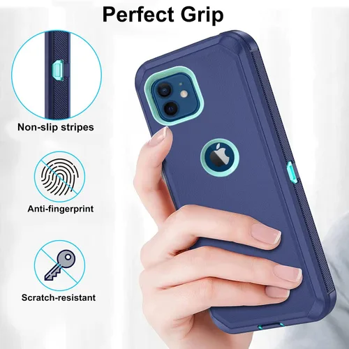 Vista 6 de Asuwish Funda de teléfono para iPhone 12 Pro iPhone12 6.1, híbrida, resistente, a prueba de golpes, protección dura, a prueba de caídas, cuerpo
