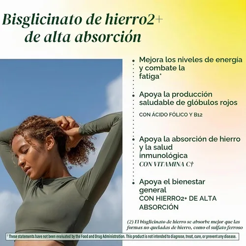 Vista 5 de MegaFood Suplemento de hierro constructor de sangre, apoyo energético, 60