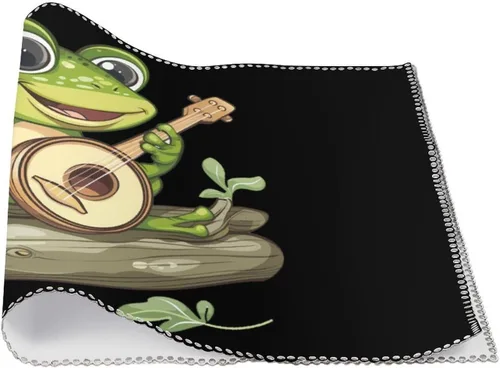 Vista 3 de Frog Playing Banjo On Log Placemats Set of 6 Resistant Table Mats Washable Place Mats for Dinner Party Table Decoration