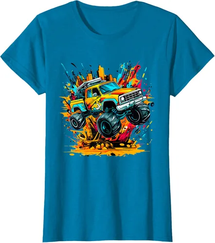 Vista 89 de Monster Trucks Are My Jam - Camiseta Monster Truck, Negro
