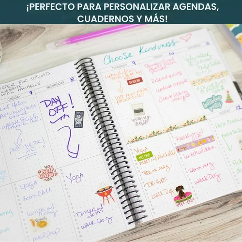 Vista 9 de bloom daily planners Paquete de pegatinas Mega Planificador de 40 páginas (más de 1500 pegatinas) - Libro de pegatinas de variedad definitiva