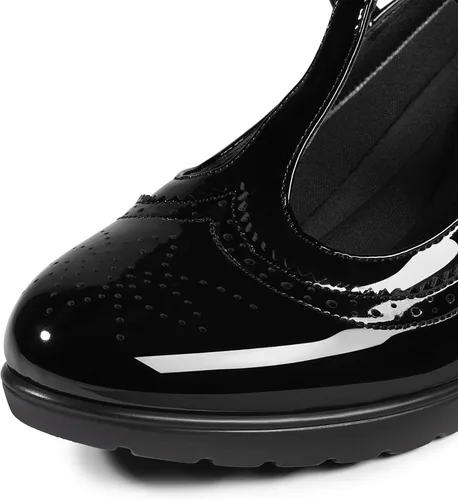 Vista 4 de DREAM PAIRS Zapatos de vestir clásicos de tacón Oxford con correa en T para mujer