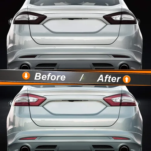 Vista 4 de NDRUSH Película de vinilo para luz trasera opaca precortada, cubierta de luz trasera, reflector, compatible con Ford Fusion 2013, 2014, 2015, 2016