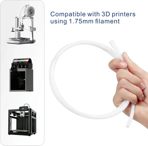 Vista 4 de Tubo de teflón de PTFE de 10 pies-0.079 in ID X 0.157 in OD para impresora 3D Bowden de filamento 1.75 - Tubo de teflón de PTFE de Allen Tech