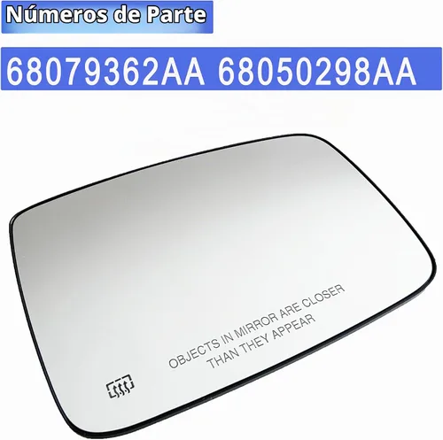 Vista 3 de Espejo calefactable para el lado del pasajero, repuesto para Dodge Ram 1500 2500 2009-2018, espejo lateral derecho 68050298AA, 68079362AA espejo