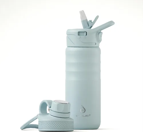 Vista 42 de IDEUS Botella de agua aislada de 12 onzas, botella de agua aislada de acero inoxidable para la escuela, botellas aisladas con pajitas a prueba