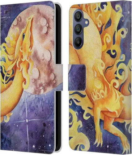 Vista 218 de Head Case Designs Officially Licensed Carla Morrow Galactic Entrancement Dragons Leather Wallet Case Compatible with Samsung Galaxy A07 4G
