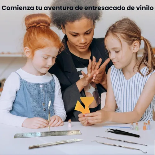 Vista 7 de SHARKOOO 35 PCS Herramientas de Deshierbe para Vinilo, Juego de Herramientas de Manualidades de Precisión para Deshierbar Vinilo, Suministros