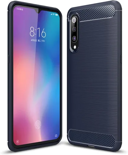 Vista 11 de Funda para Xiaomi Mi 9 - Funda delgada de absorción de impactos de fibra de carbono (negro)