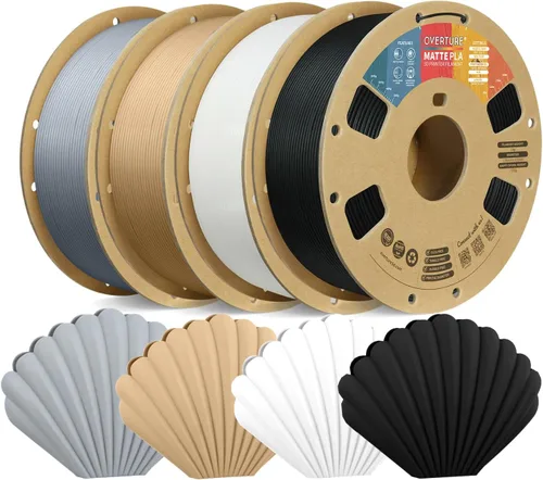 Vista 55 de OVERTURE Matte PLA Filament 1.75mm 1kg for FDM 3D Printer (Baby Pink)