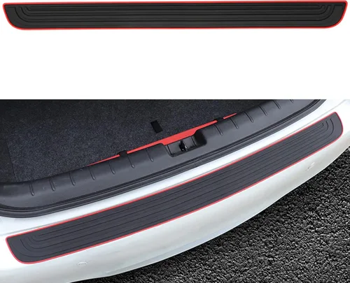Vista 8 de Protector de Parachoques Trasero de Automóvil, Accesorio Universal de Goma Resistente a Rayones con Protectores de Entrada de Puerta del Maletero