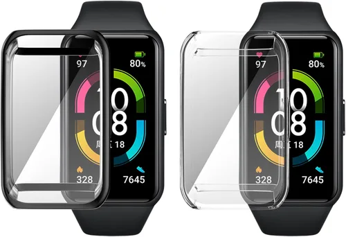 Vista 7 de Funda protectora de pantalla de cobertura completa compatible con Huawei Honor Band, carcasa protectora de TPU para Huawei Honor Band 6/7, Huawei