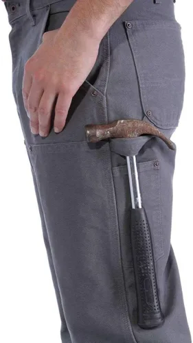 Vista 3 de Carhartt Pantalones de trabajo de lona para hombre, con Rugged Flex, corte holgado, con 5 bolsillos