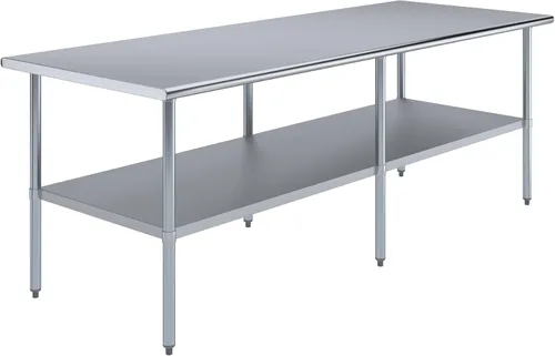 Vista 15 de Mesa de trabajo de acero inoxidable, mesa de metal