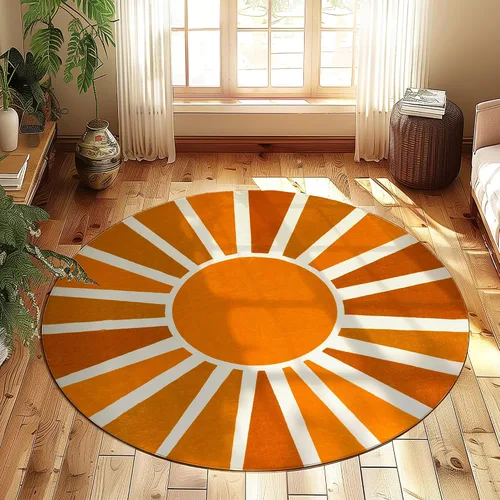 Vista 12 de Alfombra bohemia vintage de 5 x 7 pulgadas, lavable, retro, bohemia, marroquí, oriental, neutra, grande, ultrafina, de pelo bajo, ligera