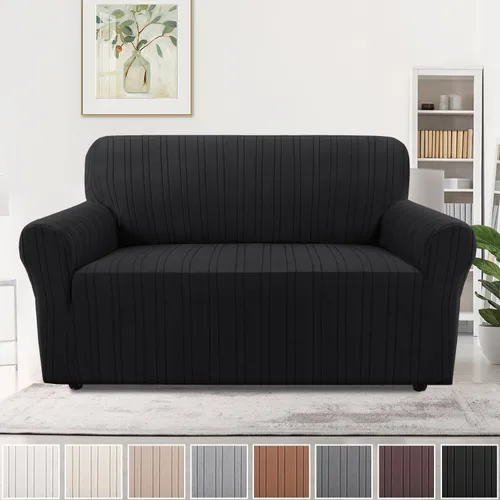 Vista 41 de H.VERSAILTEX Fundas de Loveseat de Alta Elasticidad, Funda de Sofá de 1 Pieza Antideslizante con Parte Inferior Elástica, Fundas de Sofá Gruesas