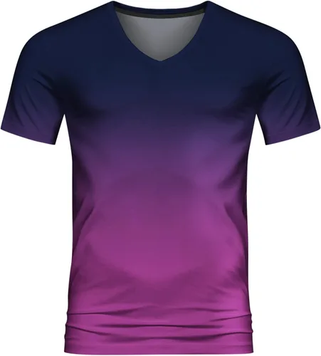 Vista 2 de Ymosrh Camisas para hombre con gráficos, casuales, de manga corta, cuello degradado, suaves, holgadas, camisetas de verano para camisetas, tallas