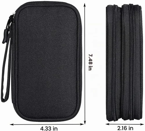 Vista 2 de Bolsa organizadora de accesorios de electrónica, portátil Tech Gear Accesorios para teléfono Bolsa de viaje de almacenamiento para cargador Cables