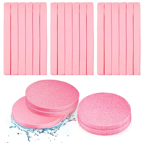 Vista 11 de Patelai 120 esponjas faciales comprimidas para esteticistas, eliminación de maquillaje facial, almohadilla de esponja de limpieza, exfoliante, spa