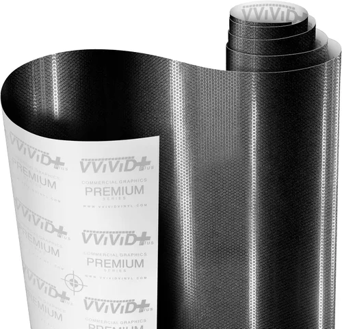 Vista 7 de VViViD+ - Vinilo para envoltura de coche con patrón de nido de abeja negro mate (1 x 5 pies)