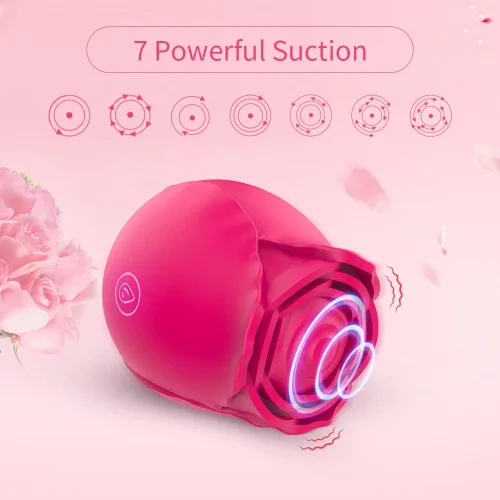 Vista 4 de Juguetes de rosa vibrador clitoral para mujeres, estimulador sexual Vlatne con 7 modos de golpeteo alucinante, cosquilleo del pezón y del clítoris