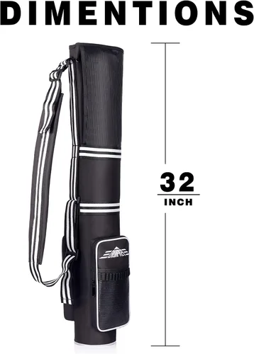 Vista 6 de Champkey Bolsa de golf profesional para el domingo (lleva de 3 a 9 palos) – 6 bolsillos de transporte y correa ajustable para golf, bolsa