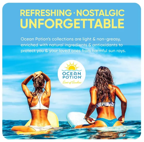 Vista 3 de Ocean Potion - Loción corporal de protección solar SPF 30, protección UVA/UVB de amplio espectro con aloe y vitamina E, resistente al agua,
