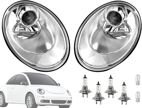 Vista 15 de APA - Conjunto de faros delanteros de repuesto para 2003 2004 2005 03 04 05 Cavalier par de pasajeros derecho y lado izquierdo del conductor Par