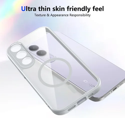 Vista 69 de Funda magnética transparente compatible con Xiaomi 17T, color negro 2 en 1 PC + TPU cubierta de teléfono a prueba de golpes, carcasa protectora