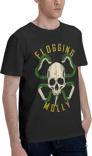 Vista 3 de Camisetas de algodón para hombre, estilo casual, para campamento, manga corta, para temporada completa