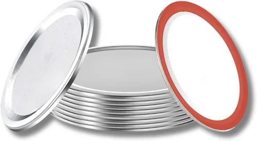 Vista 9 de MegaWise Tapas reutilizables para conservas de boca regular para tarros Ball, Kerr – Tapas de metal tipo Mason para conservas – Material de grado
