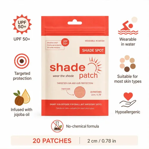 Vista 3 de Parches de protección solar facial, protección solar para el cuidado de la piel. Parches de bloqueo UV UPF 50+ (20 unidades/paquete), protección