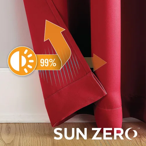 Vista 113 de Sun Zero Soho Paquete de 2 paneles de cortinas opacas con ojales de eficiencia energética, 54 x 84 pulgadas, color plateado Gris plateado