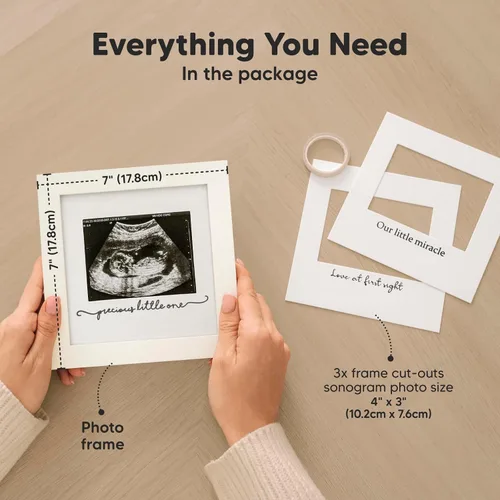 Vista 2 de KeaBabies Portarretratos de ecografía para bebé, modernos marcos de fotos de ultrasonido para mamá, regalos de primer embarazo para futura mamá