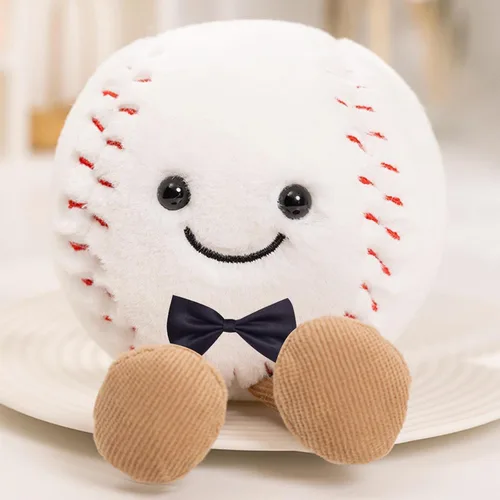 Vista 3 de Muñeco de peluche realista de felpa suave y grande para Halloween, juguete de peluche de béisbol de 6 pulgadas, el mejor cumpleaños, Navidad