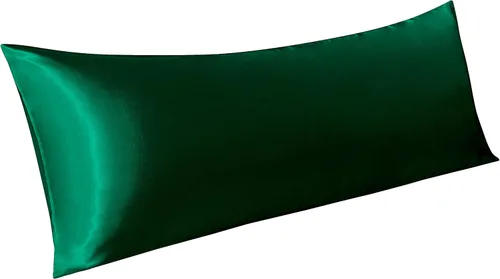 Vista 29 de BEDSUM Paquete de 2 fundas de almohada de satén de seda King para cabello y piel, suaves y lujosas, fundas de almohada con cierre de sobre, 20 x 36