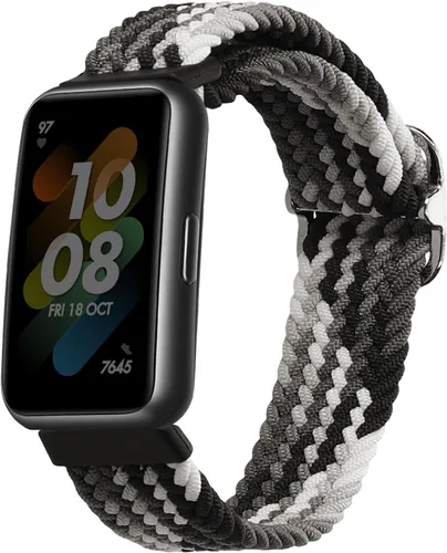 Vista 8 de kwmobile Correa de nailon compatible con Huawei Band 7 - Correa de repuesto para rastreador de fitness