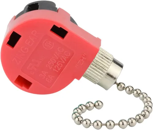 Vista 8 de Zing Ear 268s1 - Interruptor de ventilador de techo - Interruptor de cadena de tracción de 3 velocidades y 4 cables para ventilador de techo Hunter