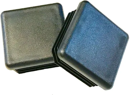 Vista 11 de Paquete de 10: (0.5 pulgadas (1/2 pulgadas), calibre 14-20, tapón cuadrado de plástico negro, tapa de extremo de tubo, insertos deslizantes