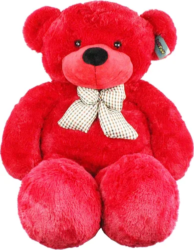 Vista 2 de Joyfay Oso de peluche rojo gigante, 47 pulgadas (4 pies), enorme animal de peluche suave, gran regalo para el día de San Valentín, Navidad