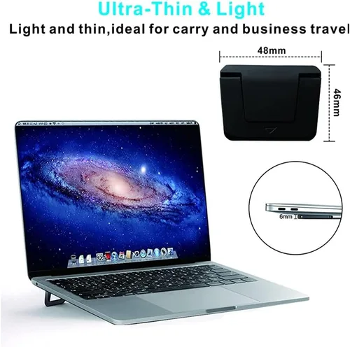 Vista 4 de Soporte autoadhesivo portátil para laptop, plegable, invisible, ergonómico, soporte de computadora de escritorio para MateBook X Pro, para D14