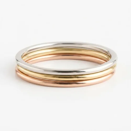 Vista 2 de Banda ultrafina en oro macizo de 9K, 14K y 18K, delicado anillo fino, anillo delgado de 0.043 in, anillo de protección simple, anillo de nudillo