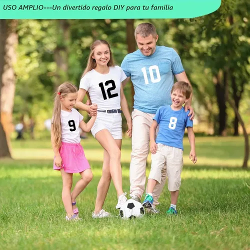 Vista 4 de 22 piezas de números de camiseta con números para planchar, número de transferencia de calor, números de jersey del 0 al 9 para uniforme