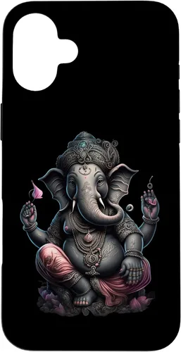 Vista 22 de iPhone 16 Dios hindú Ganesha Lotus Pose Yoga y Meditación Caso