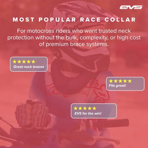 Vista 17 de EVS R2 Race Collar, Neck Support Karting/Motocross/Off-Road, Impact Foam