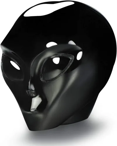Vista 11 de Skullis Cabeza de calavera de cristal de obsidiana negra de 2.0 pulgadas, escultura de arte fino de piedras preciosas talladas a mano, estatua