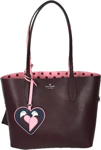 Vista 2 de Kate Spade Love Birds - Bolsa reversible con diseño de lunares, color rosa multicolor, Rosado